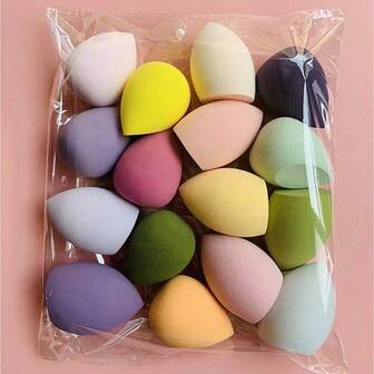20pcs/Set Random Colors And Styles Medium Makeup Sponge, Free Wet & Dry Foundation Makeup Sponge Applicator, Suitable For All Skin Types ,Cheap,Stocking Stuffers,Makeup,Makeup Tools,Cheap Stuff,Gifts,Gifts For Women,Christmas Gifts