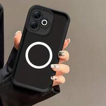Honor X5C And X5C Plus Magnetic Phone Case Soft Protective Back Cover, Shockproof Protective Case, Magnetic Accessory, Minimalist Design, Precision Molding, High-Quality Silicone, Tech Enthusiasts, Daily Commuters - 1pc - 查看 10