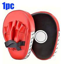 1副专业拳击手套 - 减震训练手靶 - 人造革空手道、拳击手靶、反应靶、散打靶、跆拳道圆形靶、弧形靶训练器材、脚靶、综合格斗、泰拳、搏击运动 - 普遍适用于训练 - 理想的圣诞节和父亲节礼物 - 紅色 - 查看 7