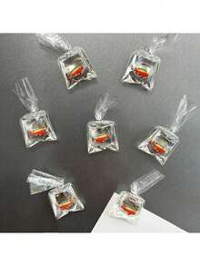 7个逼真水袋鱼冰箱贴，卡通海洋热带小鱼装饰磁贴，个性化冰箱贴，适用于厨房、办公室、白板、储物柜和洗碗机，厨房和家居装饰，派对礼物 - 彩色 - 查看 4