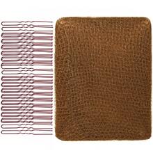 Hair Nets Invisible Elastic Edge Mesh And U Shaped Pins Set,60Pcs Individual Package Invisible Hair Nets, 40Pcs U Shaped Pins For Ballet Bun, Sleeping, Women And Wig - Multicolor - View 12