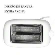 Tostadora de pan, tostadora eléctrica de dos ranuras, seis ajustes de tostado, funcionamiento automático, diseño portátil, apta para uso doméstico y en la oficina. - Blanco - Ver 7