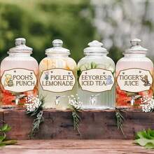 SHOVOCEBSE 4 PCS Winnie Baby Shower Drink Labels Classic Winnie Drations For Birthday Party Supplies - Apricot - View 1