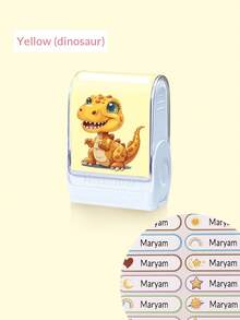 1枚印章+100张姓名贴纸 - 防水定制姓名印章，可用于服装，个性化姓名印章，手写签名印章，个性化服装印章，DIY定制卡通自来墨姓名印章，商务文具礼品，斋月氛围 - 風格A - 查看 14