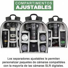 Mochila para Cámara Fotografica, Bolsa Profesional para Camara con Compartimentos, para DSLR/SLR, Mochila Impermeable para Laptop y Cámara Fotográfica, Compatible con// - Albaricoque - Ver 2
