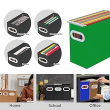 Hanging File Organizer, Cardboard File Folder Organizer For Letter Size, Desk Documents Storage Box, Portable File Folder Holder Boxes For Office, Home, Schoolsss, Only Box.(2 Packs),LetterSize-2Packs,Green - Green - View 4