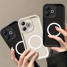 Honor X5C And X5C Plus Magnetic Phone Case Soft Protective Back Cover, Shockproof Protective Case, Magnetic Accessory, Minimalist Design, Precision Molding, High-Quality Silicone, Tech Enthusiasts, Daily Commuters - 1pc - 查看 4