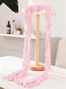 1/120支人造樱花藤蔓 - 仿真樱花花环，适用于家居、花园、婚礼拱门和派对装饰，四季皆宜，情人节装饰，家居花藤花瓶装饰，餐厅，卧室装饰，婚礼场地装饰，户外花园花卉材料，新年装饰 - 淺粉色 - 查看 4