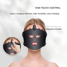 Soft Silicone LED Photon Skin Rejuvenation Facial Mask Device. Multi-Effect Care. Washable And Easy To Store. Multi-Effect Repair And Brightening Of Skin Tone. Washable And Reusable. - 黑色 - 查看 8
