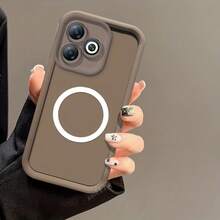 Honor X5C And X5C Plus Magnetic Phone Case Soft Protective Back Cover, Shockproof Protective Case, Magnetic Accessory, Minimalist Design, Precision Molding, High-Quality Silicone, Tech Enthusiasts, Daily Commuters - 1pc - 查看 12