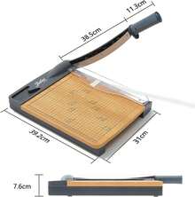 MORNWELL Guillotina para Papel,Protección de  Automática,Cortador de Papel A4 de 12 Pulgadas,Cortadora uso rudo para A4/B5/A5/B6/B7,Mica,Fotos,Etiquetas,Cupón Craft,Hogar,Oficina,Escuelas - 1 - Ver 3