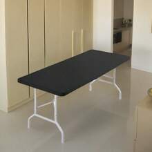 1/2/4/6pcs Picnic Table Cover, Made Of Milk Silk Fabric, Foldable Table Cover, Sun Protection, High Elasticity, Easy To Clean, Reusable - Black - View 11