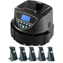 USD Coin Sorter, Coin Counter Machine For 5 Kinds Of USD Coins, Coin Sorter And Wrapper Machine Holds Up To 2000 Coins, Screen Display Coin Storage Included 5 Coin Tubes And Boxes - 2000 Coins - View 8