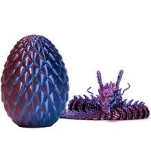 1 st 3D-utskriven östlig drake, rörlig led, stresslindrande leksak, cool ledad kinesisk drakefigur, söt fantasy mytdrake djurmodell, skrivbords-fidgetleksak och heminredning, samlarobjekt 3D-utskriven drakegåva - Multifärgad - Visa 8