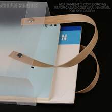 Kit 12 Sacolas de Plástico Transparente Fosco para presentes decoração lembrancinha - Transparente - Visão 3