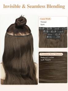 14 Zoll 4 Stücke Clip-In Haarverlängerungen aus synthetischen Fasern, weich und natürlich für den täglichen Gebrauch von Frauen