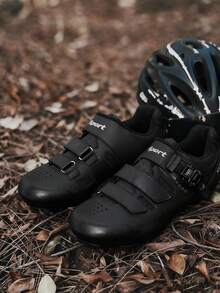 男士山地自行车鞋 Fiber 专业自锁式山地车锁片骑行鞋 男士新款可锁自行车鞋 男士防滑休闲徒步越野自行车鞋 - 黑色 - 查看 3