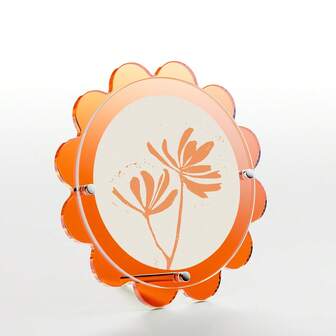 1pc Colorful Acrylic Picture Frame, Double-Sided Display With Stand, 4-Inch Circular Waves Shape - Modern Home Decor | DIY Photo Frame Removable For Flexible Use (Photo Paper Not Included)