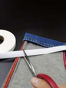 49.99米白色双面热熔胶带，防水热熔封边胶带，适用于DIY缝纫、窗帘和工艺品制作