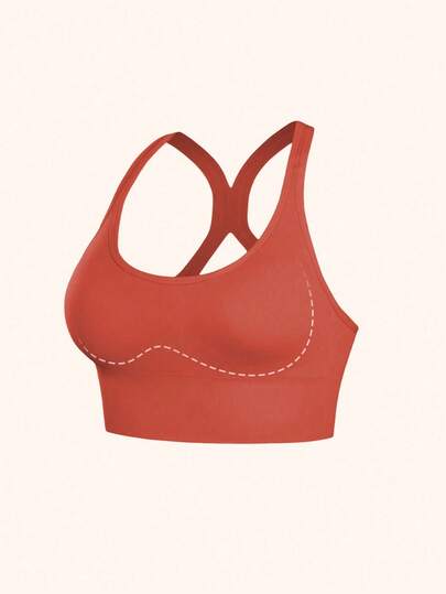 Seamless Shockproof Sports BH Lightweight Breathable Yoga Gentle Workouts, Back Beauty, Wireless Support, Padded, Comfy Base Vest Top view 3