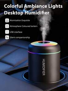 1 Peça Humidificador de Carro USB 180ml - Com Névoa Fria e Luzes LED, Aroma e Humidificador de Ambiente, Purificador de Ar Essencial Pequeno para Carros. Disponível em Preto e Branco, Proporciona Ar Fresco Duradouro e é Ideal para Carro, Casas, Quartos, Escritórios e Casas de Banho - Modelo H09 - Ver 6