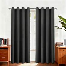 100% Blackout Polyester Curtains - Chun Ya Fang Room Darkening Drapes For Bedroom, Thermal Insulated Window Treatments With Noise Reduction - Multicolor - View 1