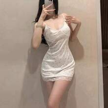 Csón de Verano con Estampado Floral Dulce, Csón Deado para Mujer, Falda Cruzada, Cuello en V, Manga Corta, Informal, ... - Estampado Floral Morado [Sin Relleno] Seda Helada Acanalada - Ver 2