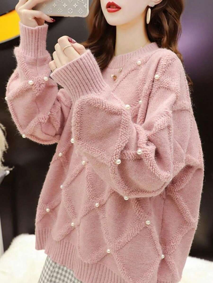 Women Sweaters - Hồng - Xem 1