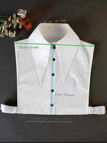 1 chiếc cổ áo len ve áo có thể tháo rời mới dành cho nữ, cổ áo sơ mi trang trí, dùng cho trang phục mùa thu/đông để trang trí Giáng sinh - Nhiều màu - Xem 6