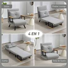 HOMCOM Futons - Light Grey - View 2