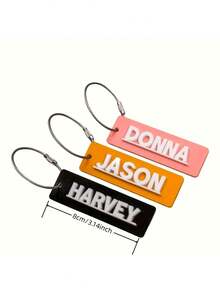 Customized Acrylic 3D Name Tag Keychain - Personalized Backpack Label | IP65 Waterproof And Shock-Resistant | Multi-Scene Accessory, Suitable For Lunch Box, Luggage And Diaper Bag (Halloween And Christmas Gift Edition) - Style 16 - View 2