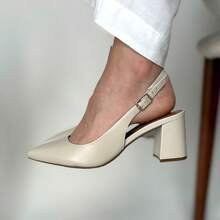 GIO GENUINE LEATHER PUMPS FOR WOMEN'S FASHION COMFORT - White - View 3