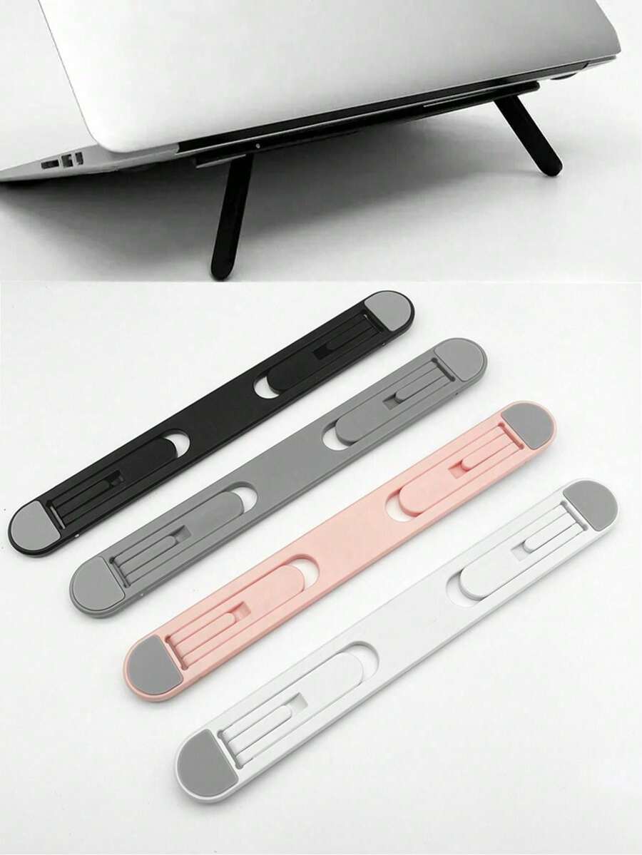 قم بترقية إعداد جهاز الكمبيوتر المحمول الخاص بك باستخدام هذا الحامل المحمول والقابل للطي والقابل للتعديل لجهاز الكمبيوتر المحمول للمكتب! - الأسود - مشاهدة 1