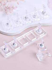 1件裝扣式美甲練習桌，壓克力美甲練習與展示桌，適用於美甲/足部修護練習，適合美甲愛好者與初學者 - 無色 - 查看 3