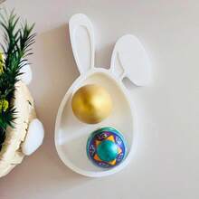 DIY Resin Mold Easter Decoration Silicone Mold Rabbit Head Shaped Tray Plate Gypsum Resin Mold Holiday Decoration Silicone Mold - White - View 4