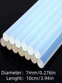 50 pièces Super Transparent Bâtons de Colle Chaude, Sans Fumée & Inodore, Surface Lisse Pour DIY, Travail du Bois et Projets d'Amélioration Domiciliaire, Compatible avec la Plupart des Pistolets à Colle, Accessoires de Pistolet à Colle, Fournitures d'Artisanat, Adhésif Transparent, Texture Lisse - Voir 4