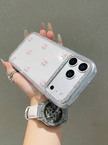 1 pezzo Custodia telefonica in rosa trasparente e brillante con decorazione a farfalla, compatibile con 17/17 Air/17 Pro/17 Pro Max/16 15, 16 Pro Max; custodia telefonica di lusso, compatibile con 13, 14, 12 Pro Max, 11; cover protettiva in TPU antiurto, impermeabile, anti-caduta, anti-graffio - Trasparente - Visualizzare 5