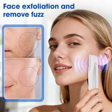 Hailicare Depilador elétrico feminino com 6 lâminas substituíveis, recarregável via USB, remove pelos de sobrancelha, rosto e pernas, 3 velocidades, kit de cuidados pessoais portátil, presente ideal. - Branco - Ver 1