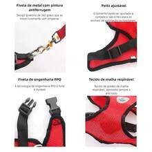 Essential For Pet Outings! Universal Chest Harness For Dogs And Cats, The Mesh Design Is Super Breathable. - Black - View 5