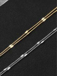 Luxury Double Bracelet For Women – Gold/Silver Plated - 銀色 - 查看 3