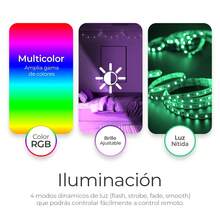 LUCASA Kit Rollo Tira Led Rgb 2835 5m 12v Mando A Distancia Luces LED 5M, Tira LED RGB 2835 Inteligentes, Luz LED Sincronizar con Music, Control Remoto IR de 44 Teclas , para Cuarto, Bar, Fiesta, DecoracióN de Interior - 2835 LED - Ver 3