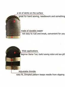 顶针【强烈推荐】耐用复古缝纫顶针 - 舒适贴合，金属指套，适合绗缝和刺绣，保护您的手指。 - 彩色 - 查看 11