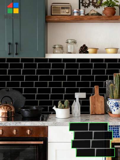 WoStick ألواح جدران ثلاثية الأبعاد بنمط طوب مقاوم للماء، ملصقات بلاط جداري قابلة للإزالة وذاتية اللصق، مناسبة لرقعة المطبخ، الحمام، وديكور العطلات