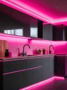 Luz de neón LED rosa, alimentada por batería, adecuada para bodas, habitación de princesa, decoración de dormitorio, iluminación de fiestas, letrero de neón, requiere baterías AA (no incluidas) - Rosa - Ver 10