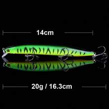 QXO 钓鱼路亚 鱼饵 适用于米诺鱼的 Jig 20g 14cm 鲱鱼型人工饵 金属铅笔型泳饵 钓鱼用品 波扒 - 彩色 - 查看 3