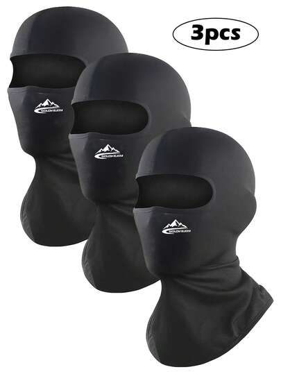 1pc/2pcs Unisex Warm Cycling Face Mask, Motorcycle Helmet Liner, Outdoor Windproof Neck Gaiter, Ski Balaclava, Suitable For Daily Cycling, Skiing, Hiking, Fishing