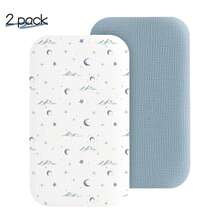 Cotton Muslin Crib Fitted Sheet, Suitable For Baby Delight, Dream On Me, AMKE And Other Brands Rectangular Mattresses, Soft And Comfortable For Baby Boys And Girls