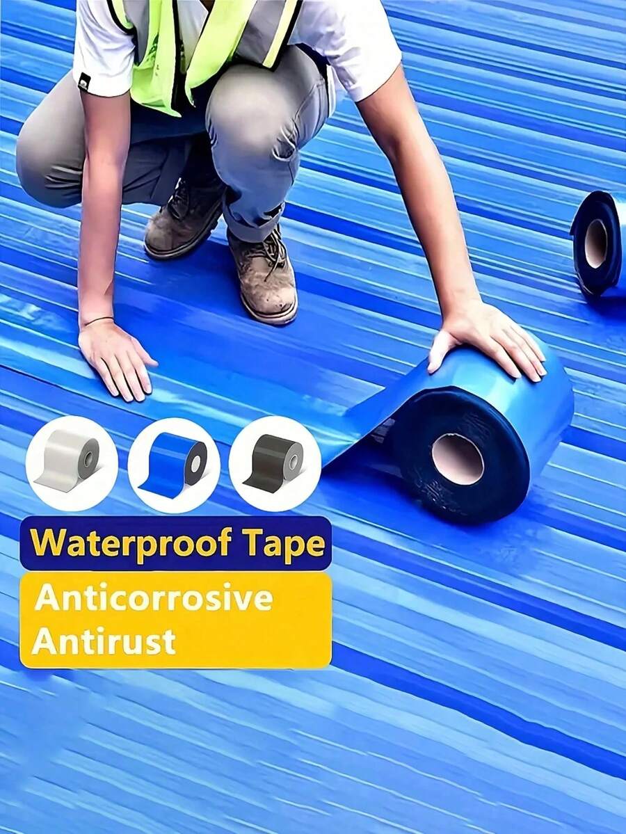 Waterproof, Heat-Resistant, Anti-Rust Super Sticky Repair Tape, High Temperature Resistant, Suitable For Home And Factory, Metal Surfaces, Roof And Iron Sheet Cracks Sealing, Leak-Proof, Household Items - Multicolor - View 1
