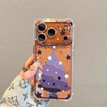 Cubiertas Protectoras para Teléfonos: Silicona Suave Transparente con Estampado de Árbol de Navidad | Compatible con Samsung (Series A, S, Note 10/20),  (16, 15, 14, 13, 12 Pro Plus, X, XS Max) y OPPO, Redmi, , Honor, Realme, OPPO - transparente - Ver 5