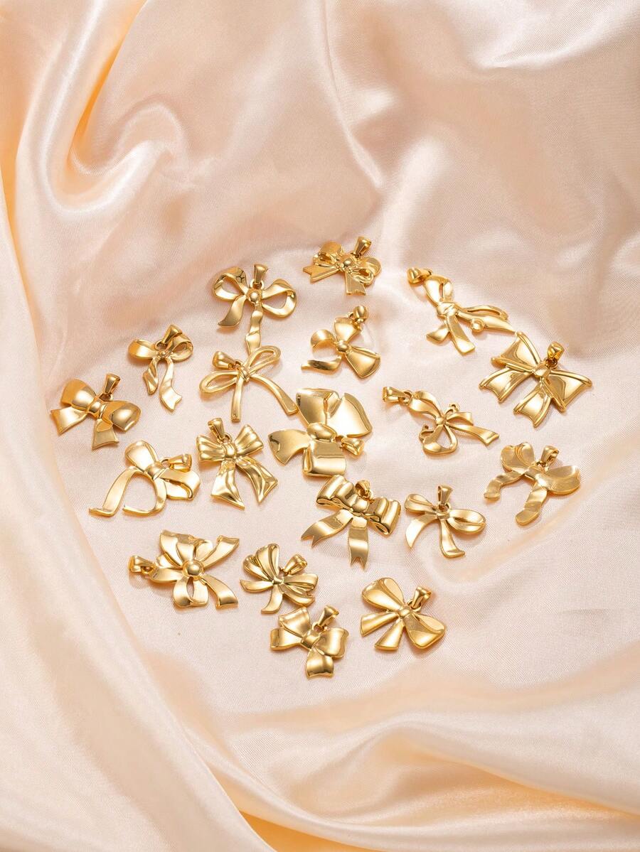 1 قطعة قلادة معلق هندسي أنيق وجميل من الفولاذ المقاوم للصدأ، مناسب لصنع المجوهرات DIY - الذهبي - مشاهدة 1